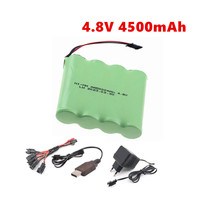 4.8v 5000mah AA Battery Or Charger For Rc toys Cars Tanks Robots Boats Guns Ni-MH AA 4.8v Rechargeable Battery Pack With SM Plug