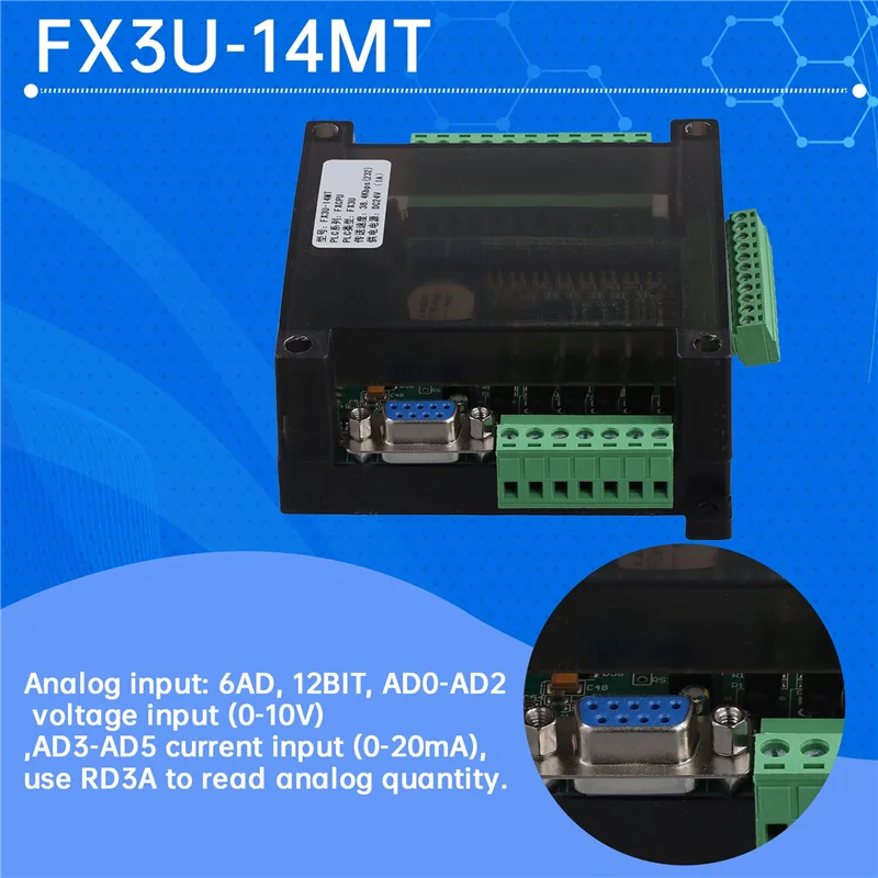 PORK-Plc Industriële besturingskaart Programmeerbare controller met analoge micro-programmeerbare controller Programmeerbare controller FX3U-