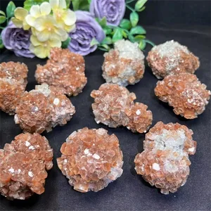 Nadir bir Turuncu Aragonit, Kuvars Kristali, Mineral Örneği, kaba Taş, Kümenin Şekli elbette Nadirdir 8 en çok satılan, taş, dolomit-no. 7