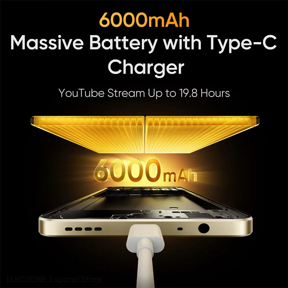 الإصدار العالمي للهاتف الذكي Realme Note 70T بشاشة 6.75 بوصة 90 هرتز وبطارية 6000 مللي أمبير في الساعة وكاميرا Al بدقة 13 ميجابكسل وشرائح ثماني النواة IP54