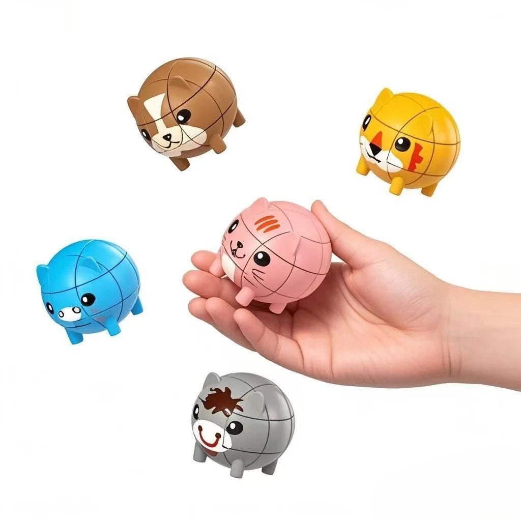 

Lovely 3D Cartoon Animal Design 3x3 Fun Creative Magic Cube Ornament 3x3x3 Puzzle Cubo Magico Cubes Birthday Best Gifts for Kids