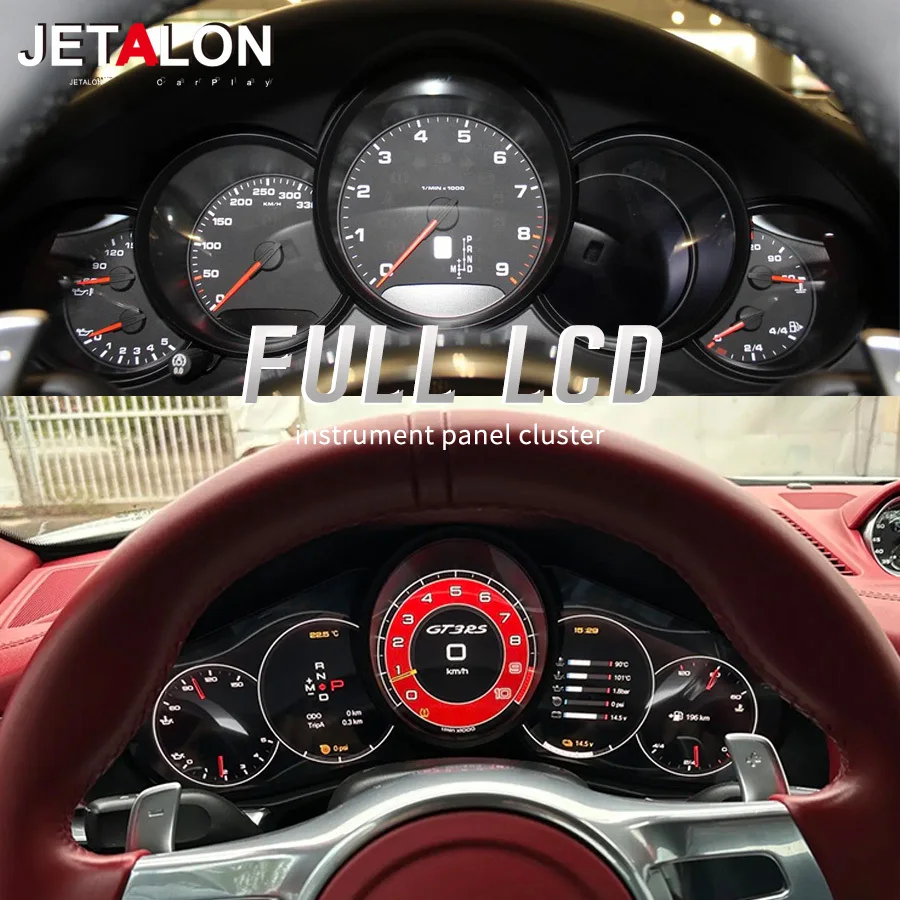 

LCD Digital Dashboard Cluster For Porsche 911 2012-2019 Linux System Car Instrument Crystal Panel Virtual Cockpit Speedometer