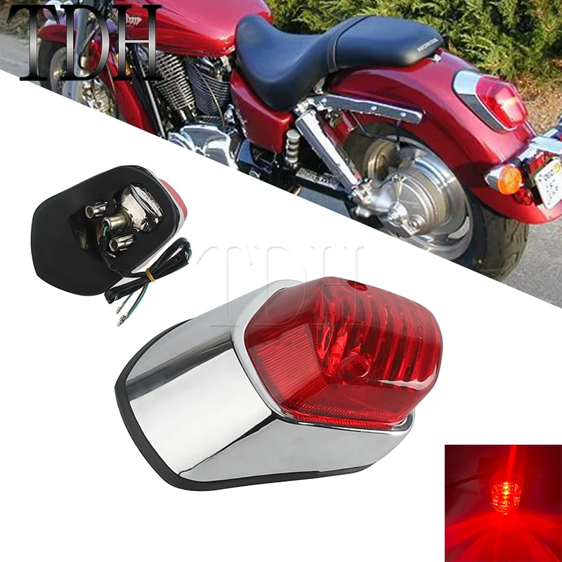 Motorcycle Unviersal Motorbike Rear Taillight Running Brake light For Harley Honda Sabre Shadow VTX VT ACE 1100 Suzuki Kawasaki