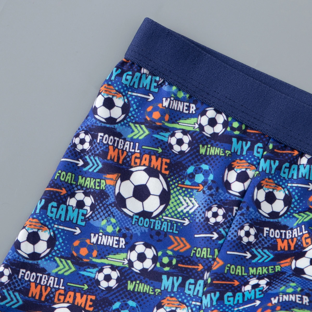 8/4-teiliges Set niedlicher Fußball-bedruckter Unterwäsche für Kinder, weiche und bequeme Boxershorts für Jungen, lässige Basic-Shorts für Zuhause – Detail 21