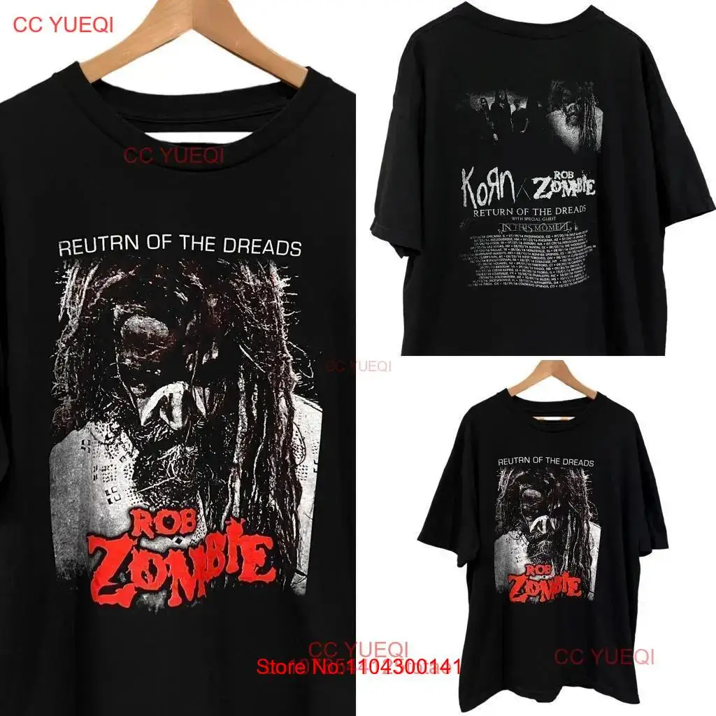 Rob Zombie x Korn Return of the Dreads Tour Band Music Promo T Shirt XL long or short sleeves