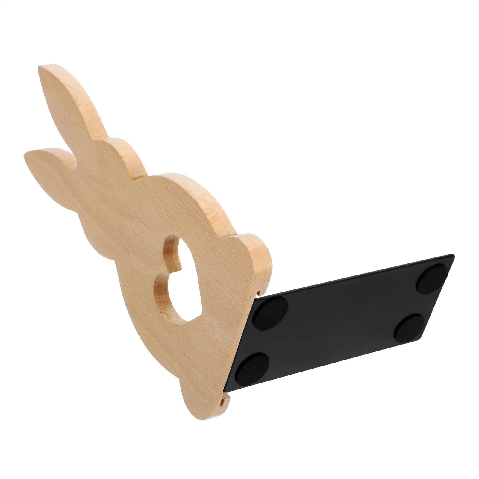 Retro Book Ends Quirky Holders Decorative Rabbits Shelf Stopper for Kids Heavy Books Stand Girls Desk Beech