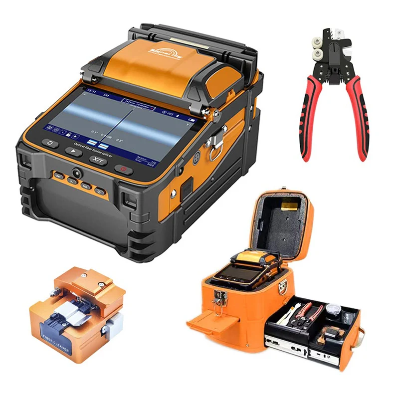 

AI-9 fiber fusion splicer 10 languages freely switch built-in optical power meter and VFL5.0