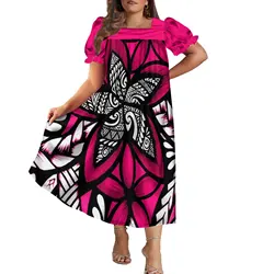 Mumu Micronesian Tribe Fashion Dress Polynesian Design Hd Pattern Traditional Casual Loose Maxi Dress 2024 New
