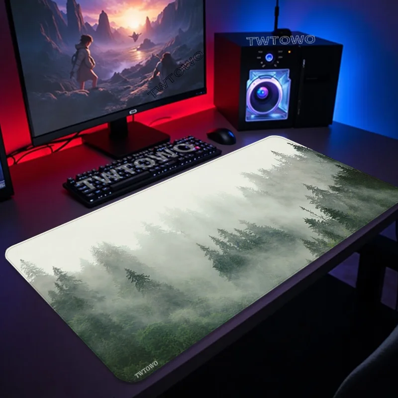 Mouse Pad Forest Green Gaming printon demand HD Home Computer Mousepad XXL Mouse Mat Non-Slip Natural Rubber Computer Mice Pad