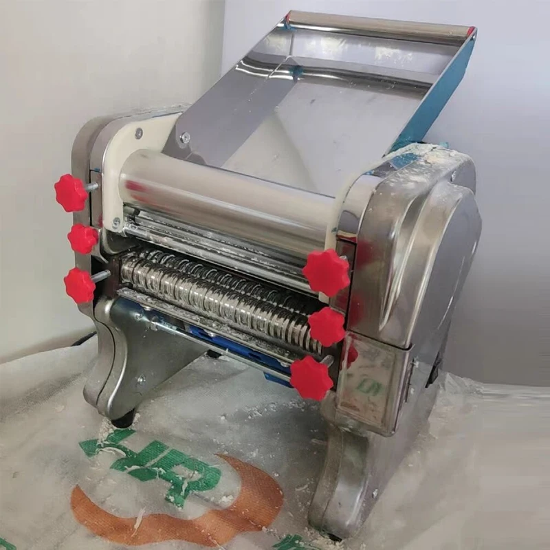 750 واط صانع المعكرونة الكهربائية ماكينة صنع المكرونة زلابية الجلد الأسطوانة الصلب كامل الفولاذ المقاوم للصدأ صانعة النودلز للأغراض التجارية #1