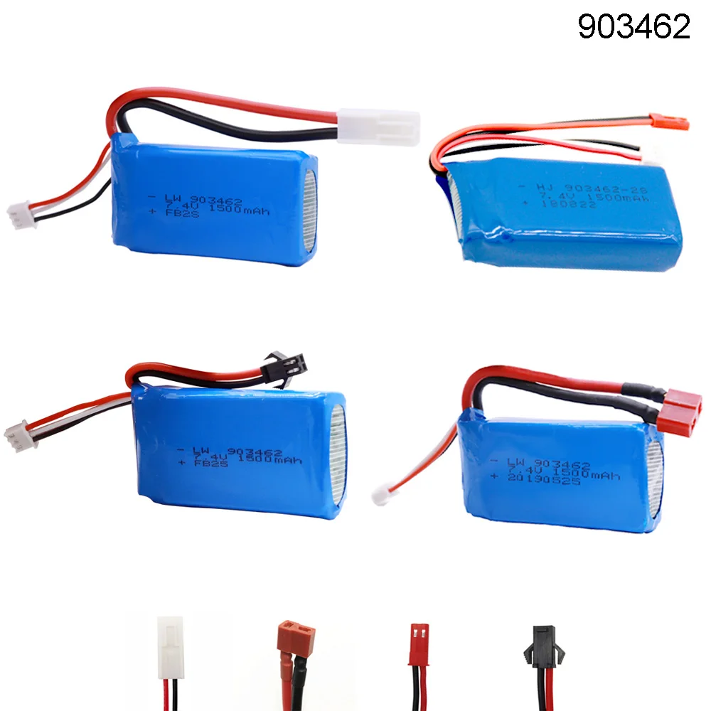 3PCS 7.4 V 1500 mAh Lipo batteria 903462 Per FT009 RC motoscafo Barca di 12428 batteria Lipo 7.4 V 1500 mah 2S JST SM KET SPINA T