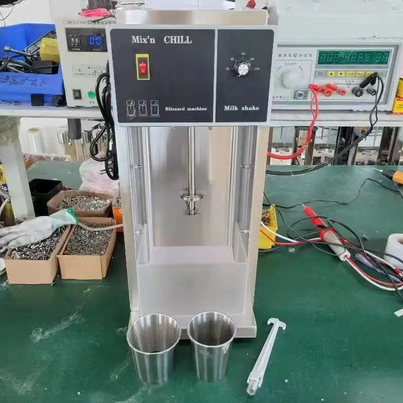 Máquina comercial para batidos de leche y helado de acero inoxidable, lista para enviar, nuevo estilo McFlurry, nueces, frutas, agua, ingredientes de Chocolate