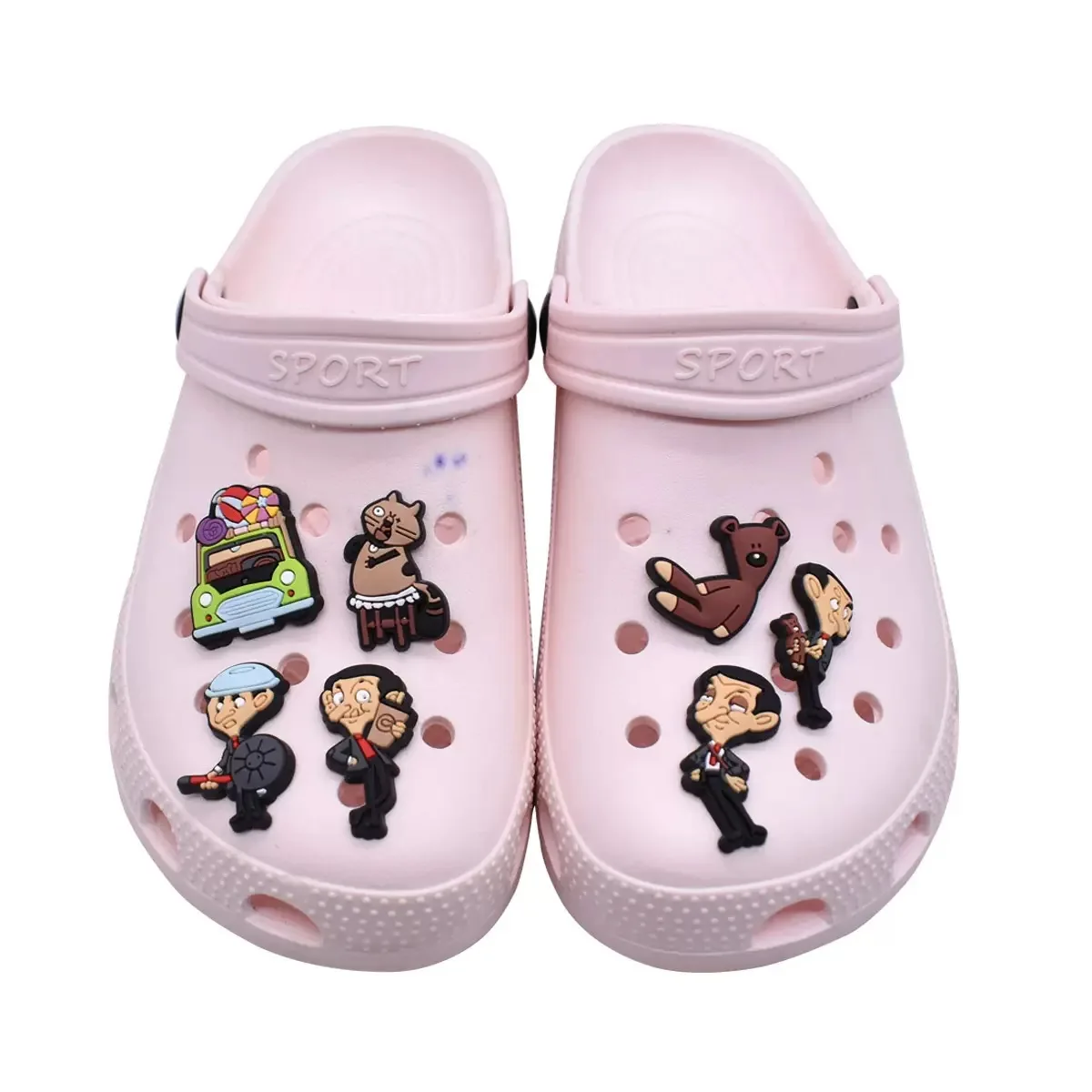 9/50 Stück Mr. Bean Schuh-Charms, Cartoon-Schuhaccessoires, passend für Clogs, Sandalen, Gartenschuhe, Dekorationen, Schnallen für Kinder, Geschenke – Detail 6