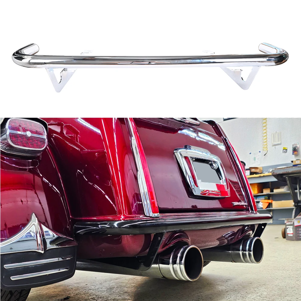 

Motorcycle Accessories Chrome Solid Steel Rear Guard Protector Pumper for for Harley Davidson Tri-Glide 2009-2024