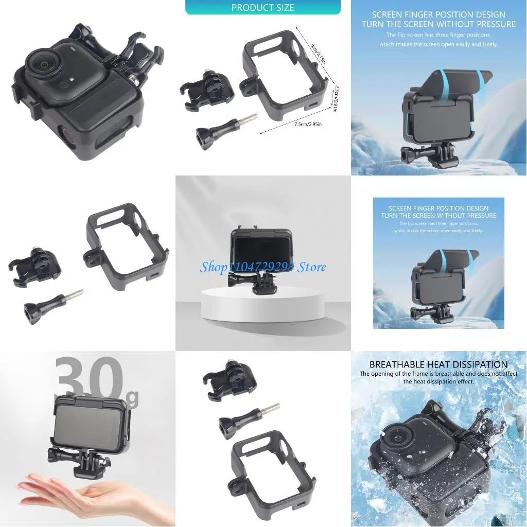 

Y2GD Camera Mounting Cage Full Body Protections Quick Release For Go Filming Accessoriese Camera Case