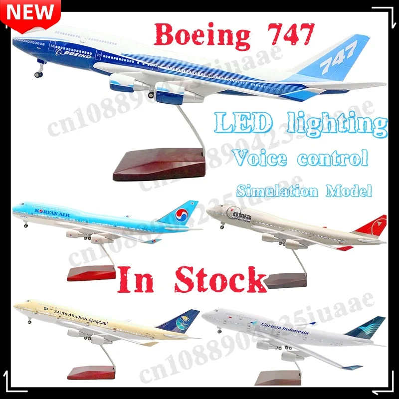 En Stock 1:150 Jumbo Jet 747 modelo de avión Garuda Indonesia Boeing 747 coreano Air Boeing 747 modelo de avión colección de aviación