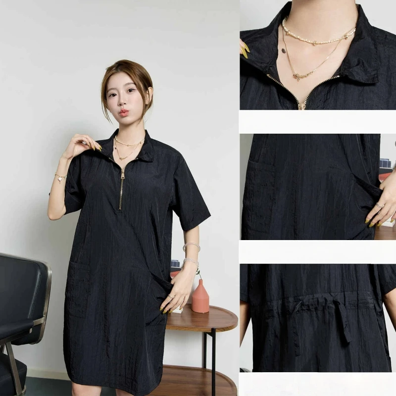 Japanese Style Short Sleeve Work Clothes Hair Salon Uniforms Thin Style Hairdresser's Robe Barber Apron Pet Grooming Clothing