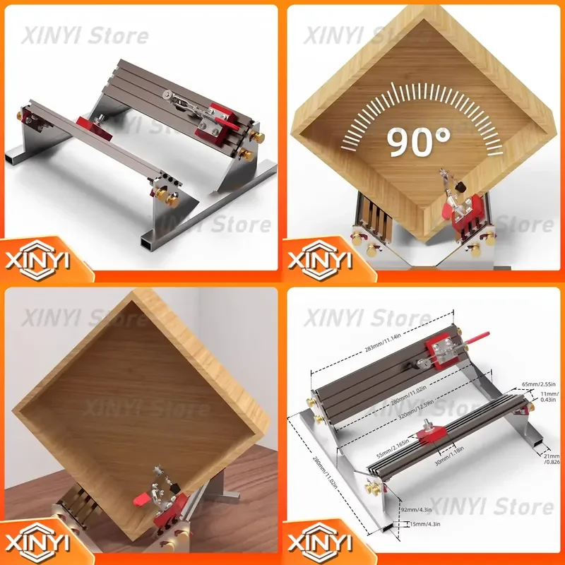 New Drawer Clamp Positioner Adjustable 65-210mm for Woodworking Products 90° Fixed