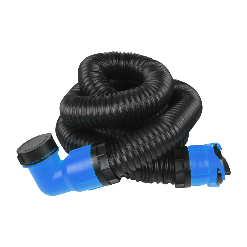 15FT RV Telescopic Sewage Pipe 90 ° Sewage Hose Rotary Elbow Joint RV Sewer Hose Kit