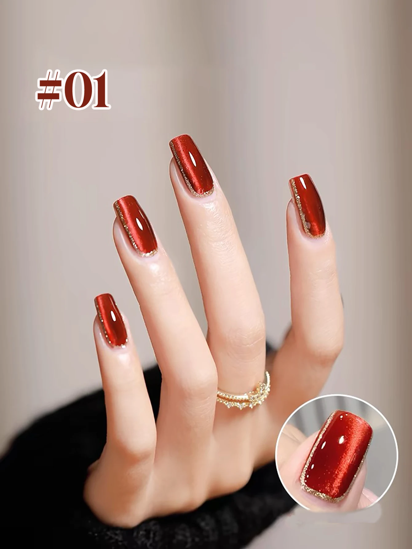 TC Autunno Inverno I più venduti Nail Art Specchio Rosso Cat Eye Gel Smalto per unghie Nuovo stile Sbiancamento per unghie Forniture per unghie Unghie di Natale