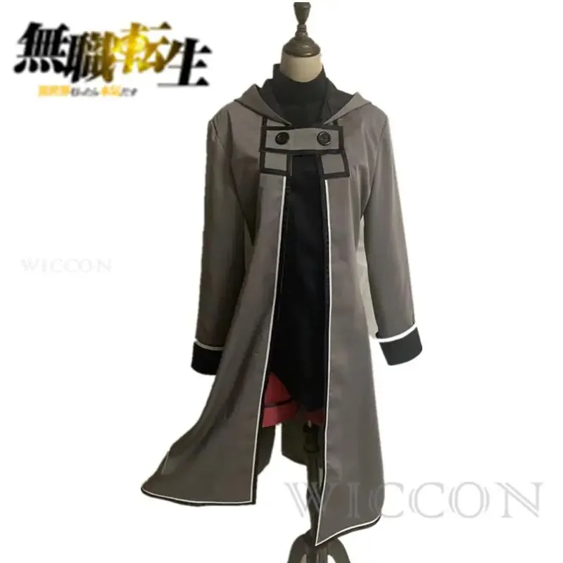 2025 yiyiMushoku Tensei: التناسخ العاطلين عن العمل تأثيري حلي Rudeus Greyrat القماش شعر مستعار أحذية كرنفال الهالوين