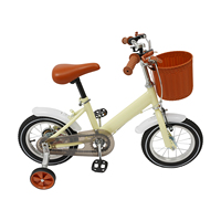 12 Inch Kids Bike with Training Wheels High Carbon Steel Frame Stable Bicycle Includes Basket for Children 2-6 Years