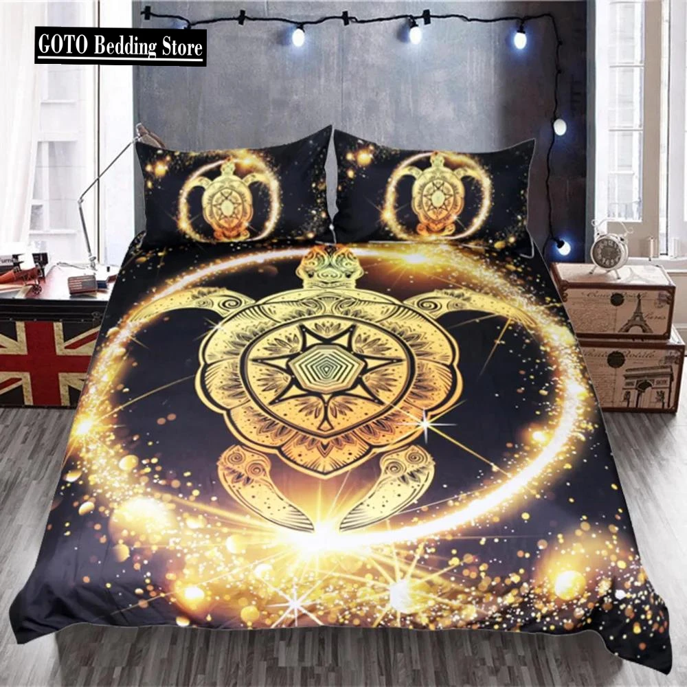 

Gold Bedding Set Luxury Duvet Cover with Pillowcase Winter Bedclothes Western Bed Sets for King Size BedLinens Bed Cover Set 3pc