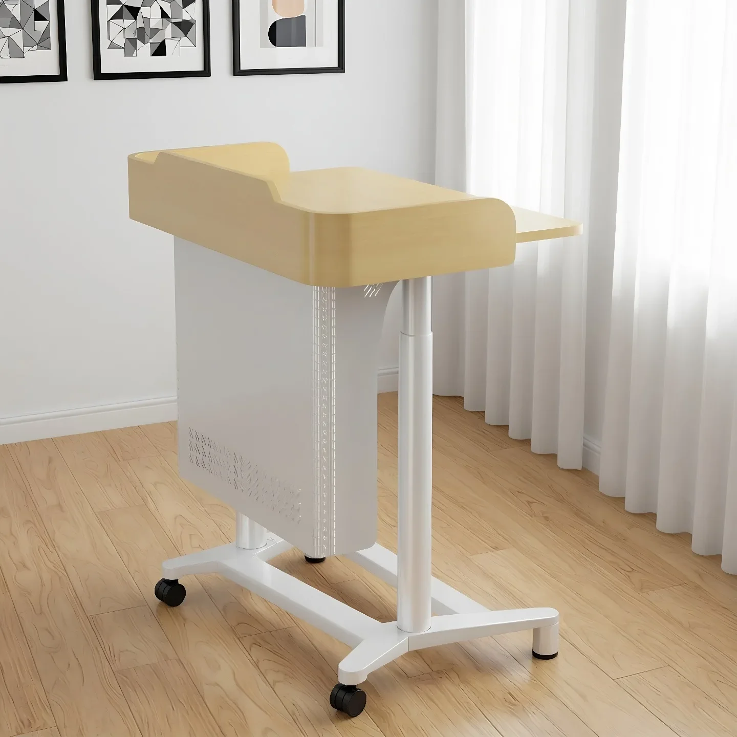 Modern Multifunctional Lecture Pneumatic Lifting  Wheeled Lecture  Classroom Report Speaker Mobile