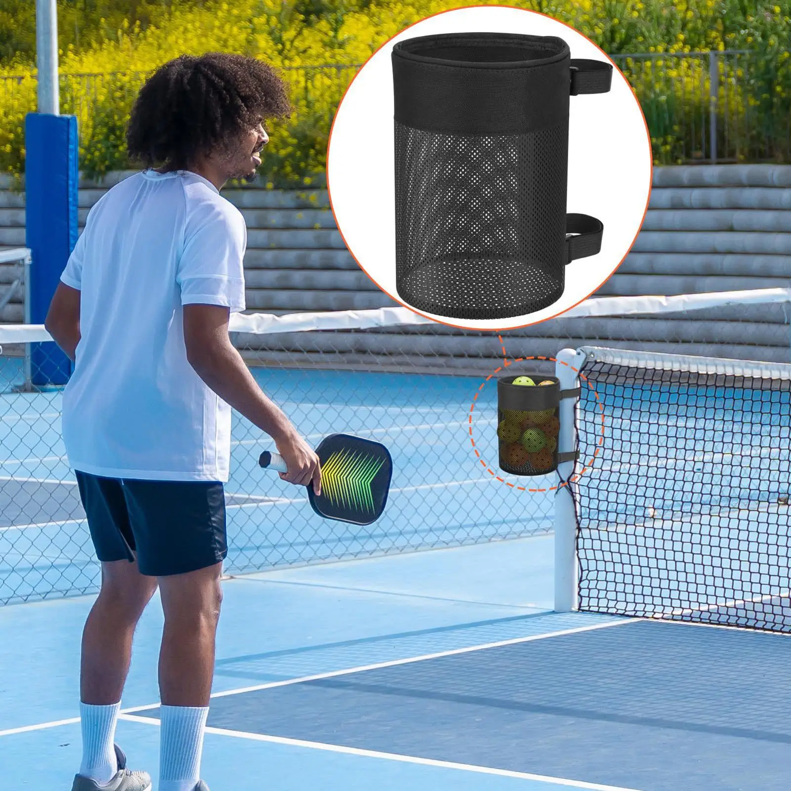 Pickleball Mesh Bag Lightweight Large Capacity Ball Storage Mesh For Men Women Boys Girls Youth Teens Athletes Cyclists Golfers