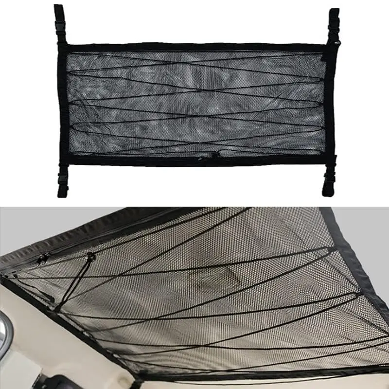 Car Roof Ceiling Net Mesh Storage Bag Pouch Ceiling Pockets For SUV Van 4WD Car