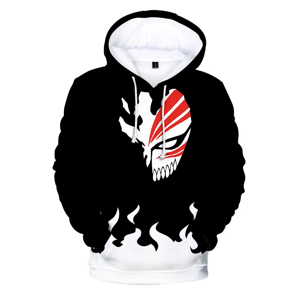 Men and Women's Anime Bleach Ichigo Kurosaki 3D Hoodie Cosplay Sweatshirt Hooded Harajuku Pullovers Teen Hoodies, 13 Team Leader