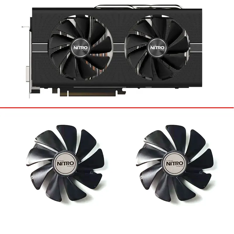 

New CF1015H12D 95MM 4PIN DC 12V 0.42A RX 580 Cooling Fan Suitable For Replacement of Sapphire NITRO RX480 8G 470 RX 570 580 8G