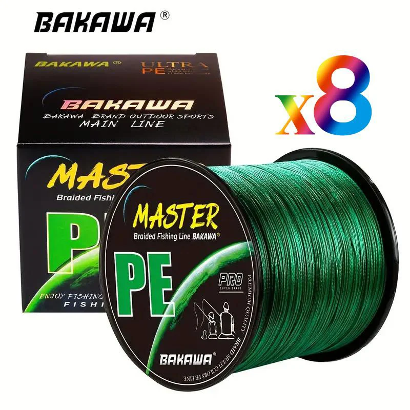 BAKAWA 8 Stränge geflochtene Angelschnur 300 m Multifilament PE X8 für Angelzubehör Zubehör Karpfenangeln Gute Quipment Pesca