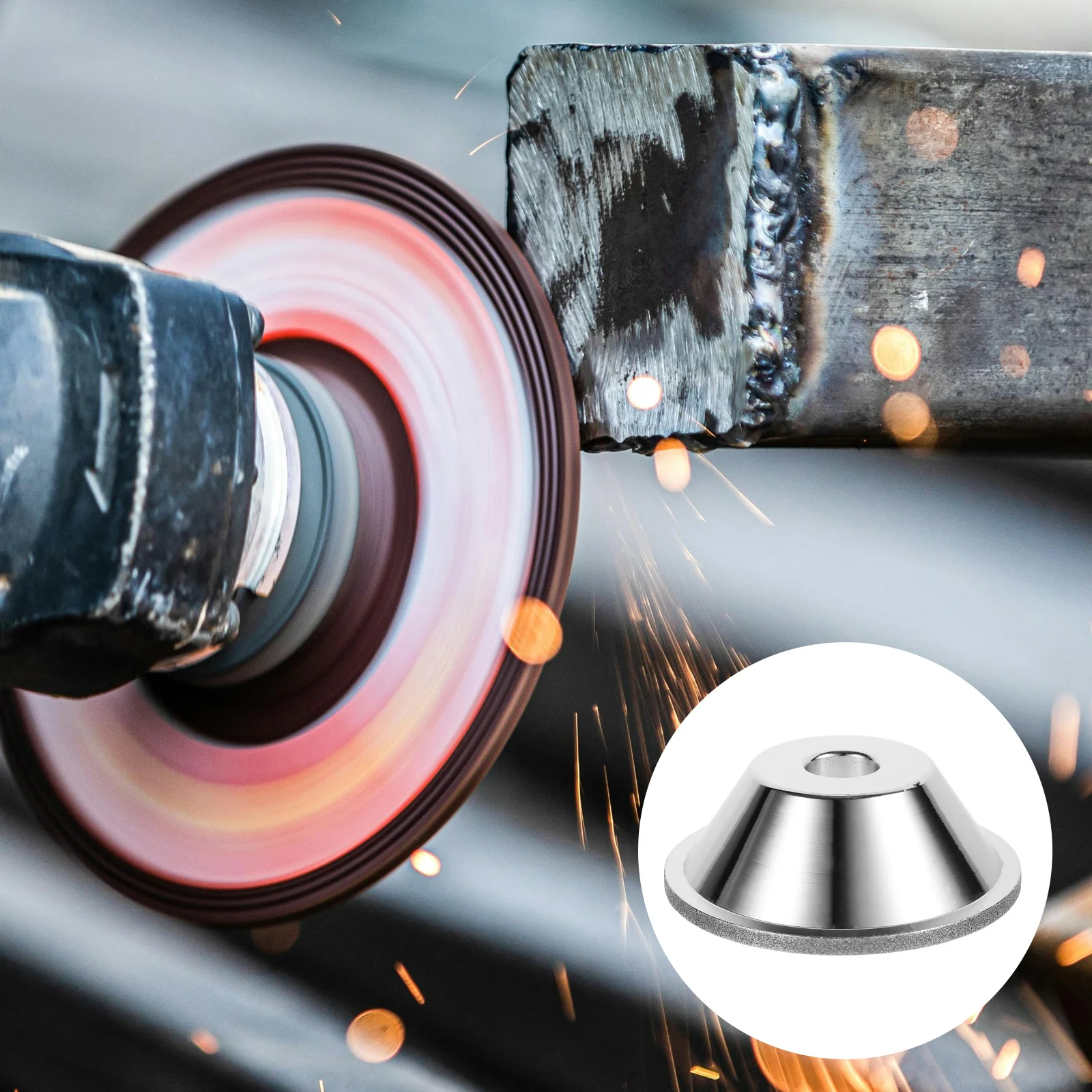 Mola durevole per superfici curve, metallo, ceramica, vetro, taglio, sbavatura, disco abrasivo angolare, mola abrasiva per auto