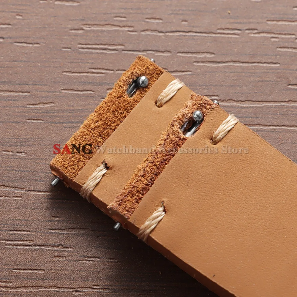 14/16/18/19/20/21/22mm Ersatz-Armband mit Dornschließe Vintage Wildleder Uhrenarmband Schnellverschluss Kalbsleder Uhrenband – Detail 2