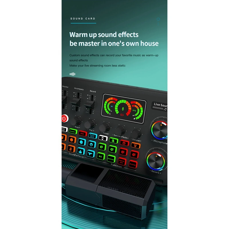 Kartu suara Bluetooth eksternal, kartu suara Live komputer PC papan suara Mixer suara Live Mixer pengurang kebisingan