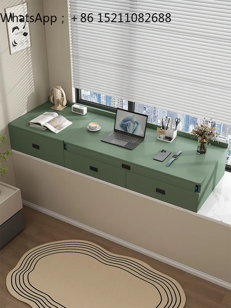 LLY cream wind with lock balcony locker bay window storage locker window sill drawer dressing storage