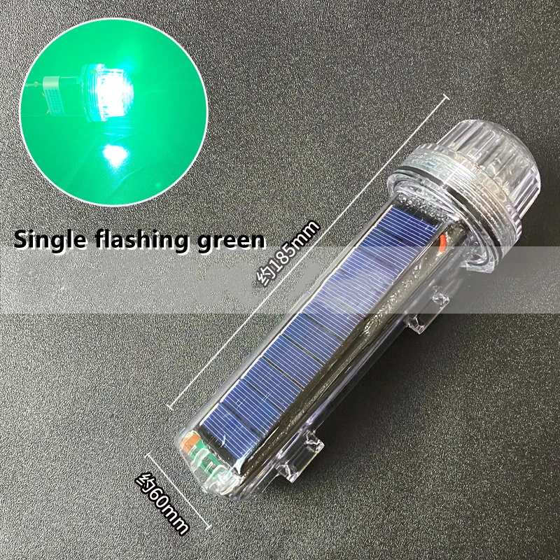 Red/Green/White Solar Powered Net Mark Light Waterproof Anchor Buoy Signal Flashing Warning Light LED Marine Navigation Light