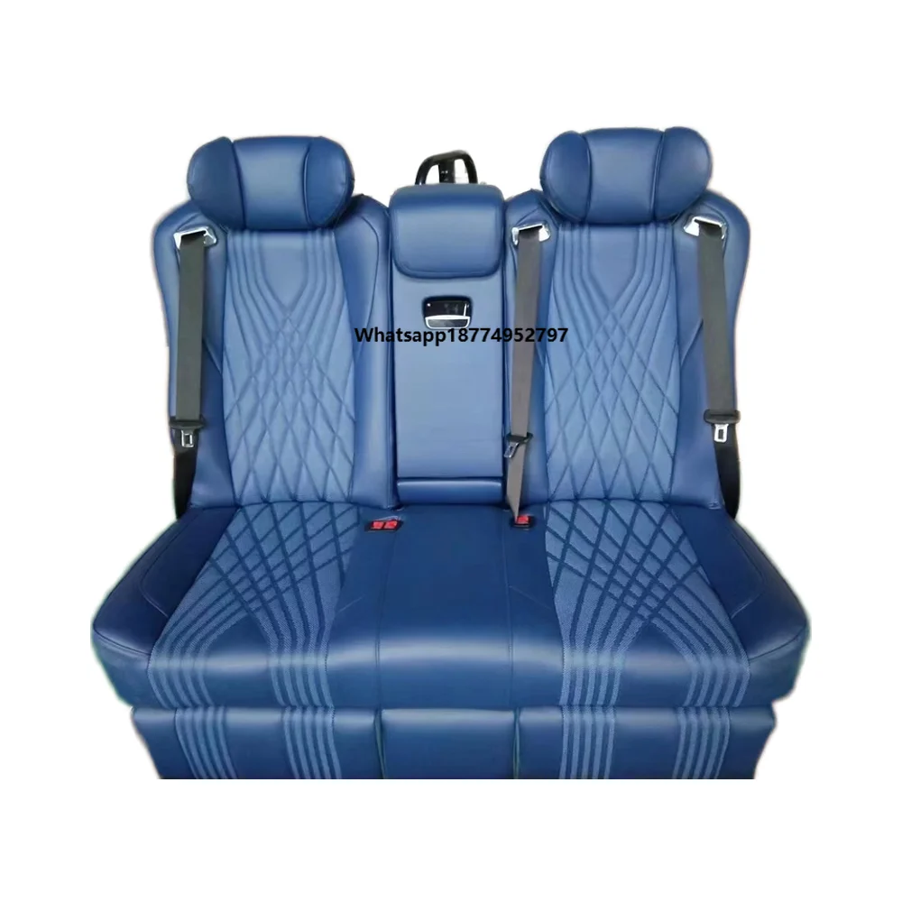 Custom Luxury VIP Rear Triple Coach 3-Seater Van Bench with Touch Screen Reclining Bed Modified Car Seats