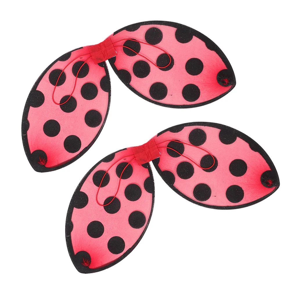 2-delige lieveheersbeestje vleugels voor peuter meisjes Halloween insect kostuum accessoire Fairy Wing Prop Dress Up Party Kids Cosplay Outfit