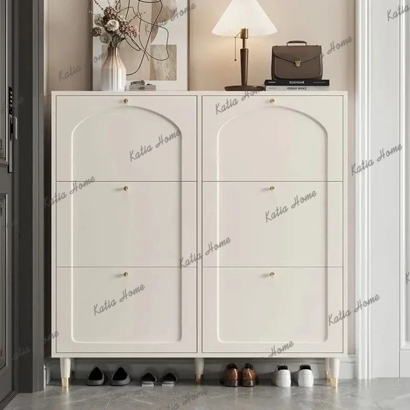 Factory Direct Storage Shelves Shoe Racks Space Saving Large Manmade Board Shoe Cabinet Ultra Thin Hallway Zapateras Organizador