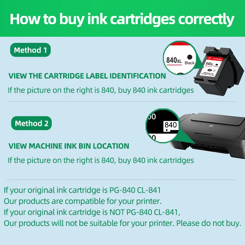 PG-840 CL-841 For Canon printer PG840 CL841 cartridge ink for MG3680 MX538 MX378