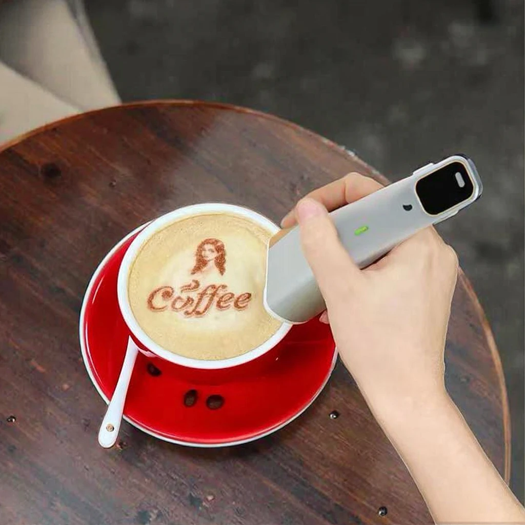 Handheld DIY Edible Ink Food Printing Machine 3D Food Printer Pen for Coffee Latte Art Chocolate Bread Cake & Macaron-New & Used
