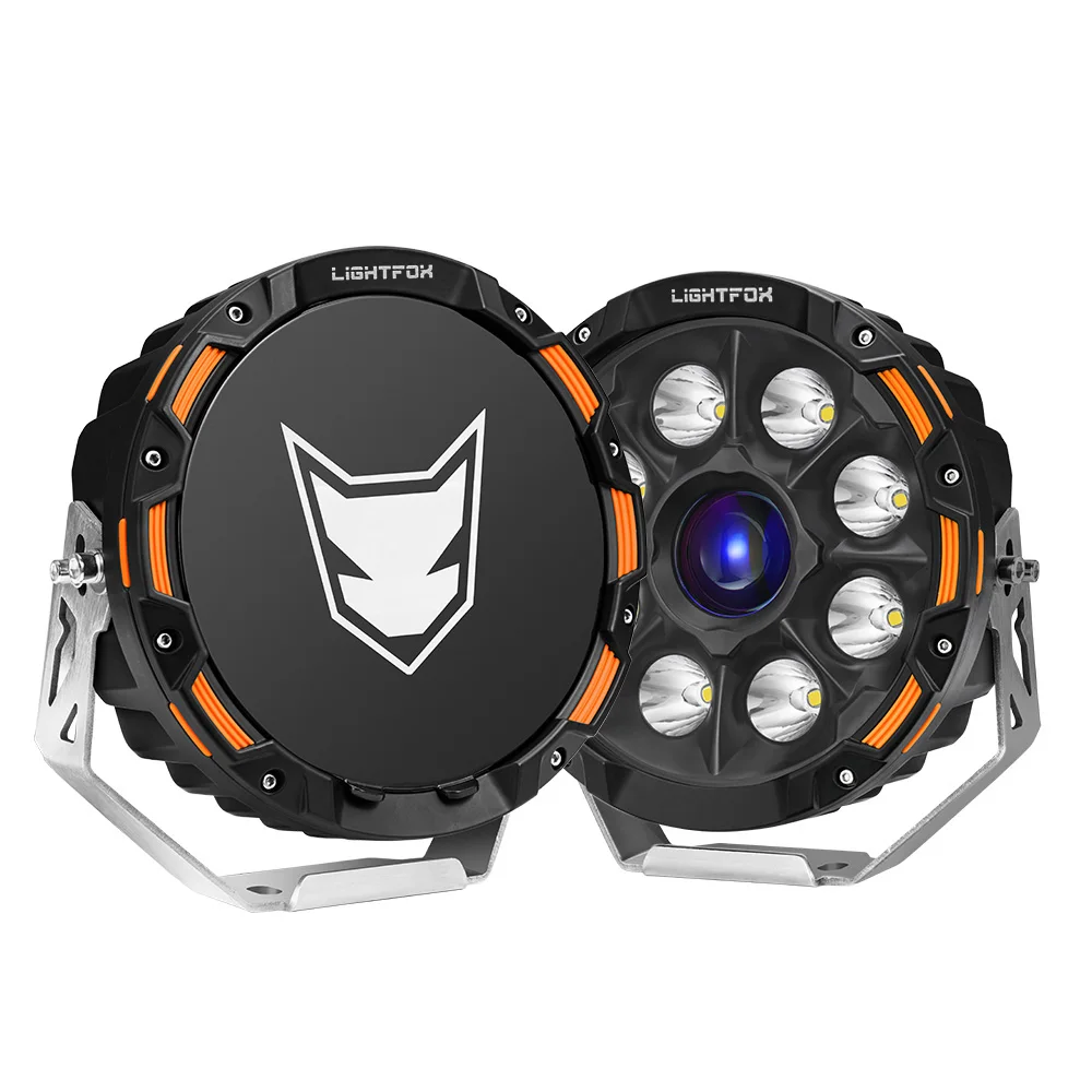 

LIGHTFOX IP68 Waterproof Offroad Led Spot Lights 4x4 Round 9 Inch Laser Driving Lights 4x4 Spotlights