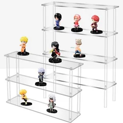 1-4 Tier Acrylic Trapezoidal Organizer For Blind Box Toys, Transparent Display Rack For Jewelry, Cosmetics, Desktop Organizers