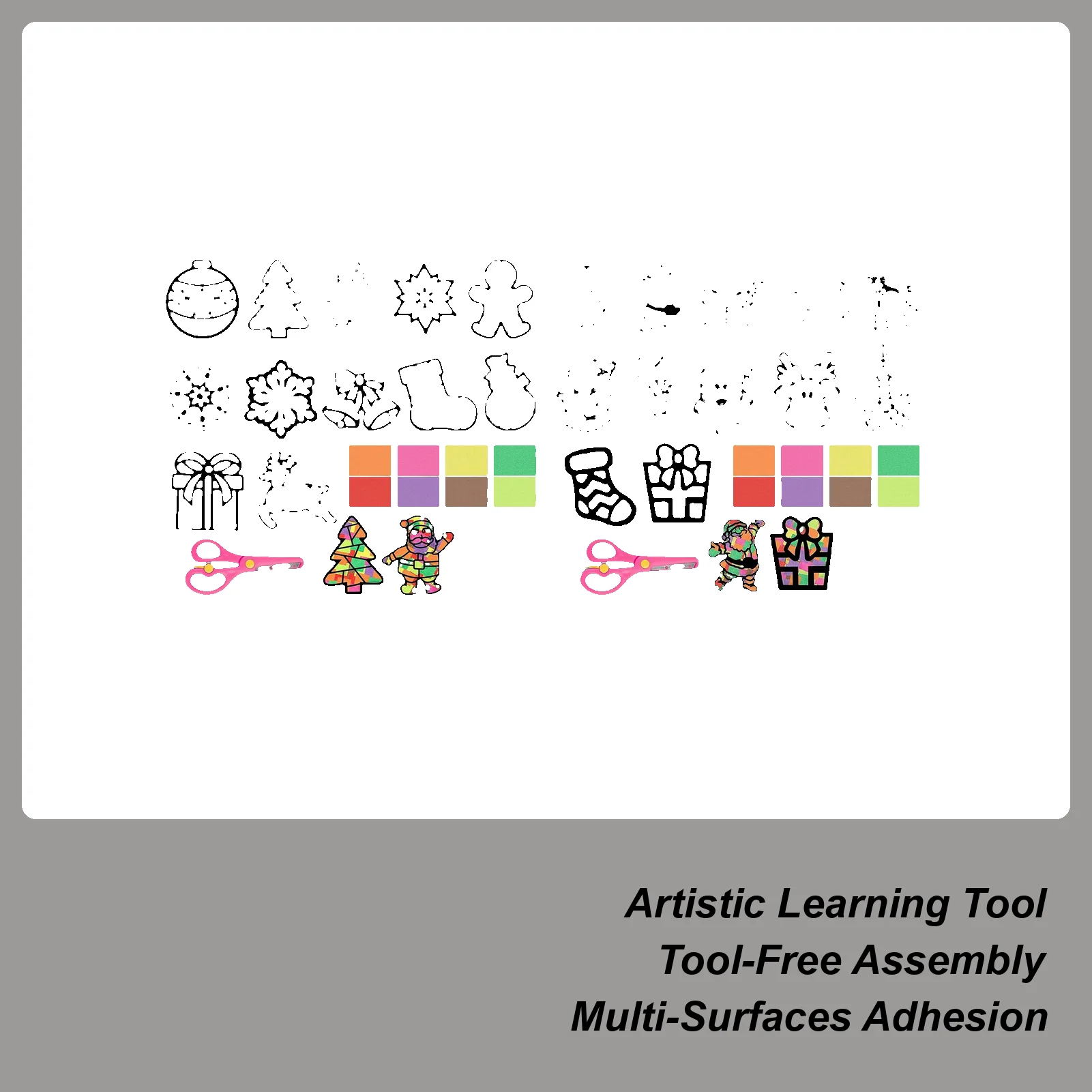 

2 шт. DIY снеговик вырезы ремесла снежинка Санта-Клаус олень колокольчик наборы для рукоделия витрина картина рождественское ремесло