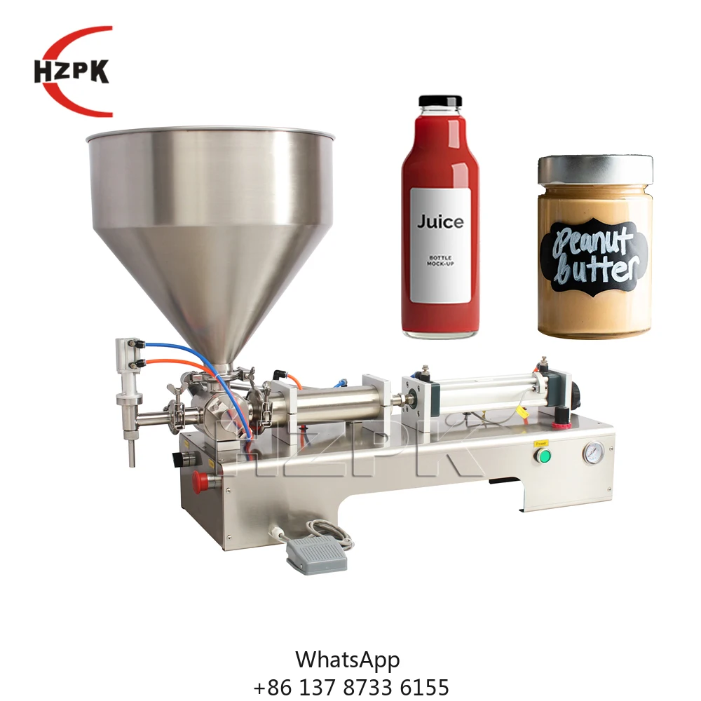 Semi-automatic Piston Beverage Honey Shampoo Nail Cosmetic Paint Bottle Liquid Paste Filling Machine