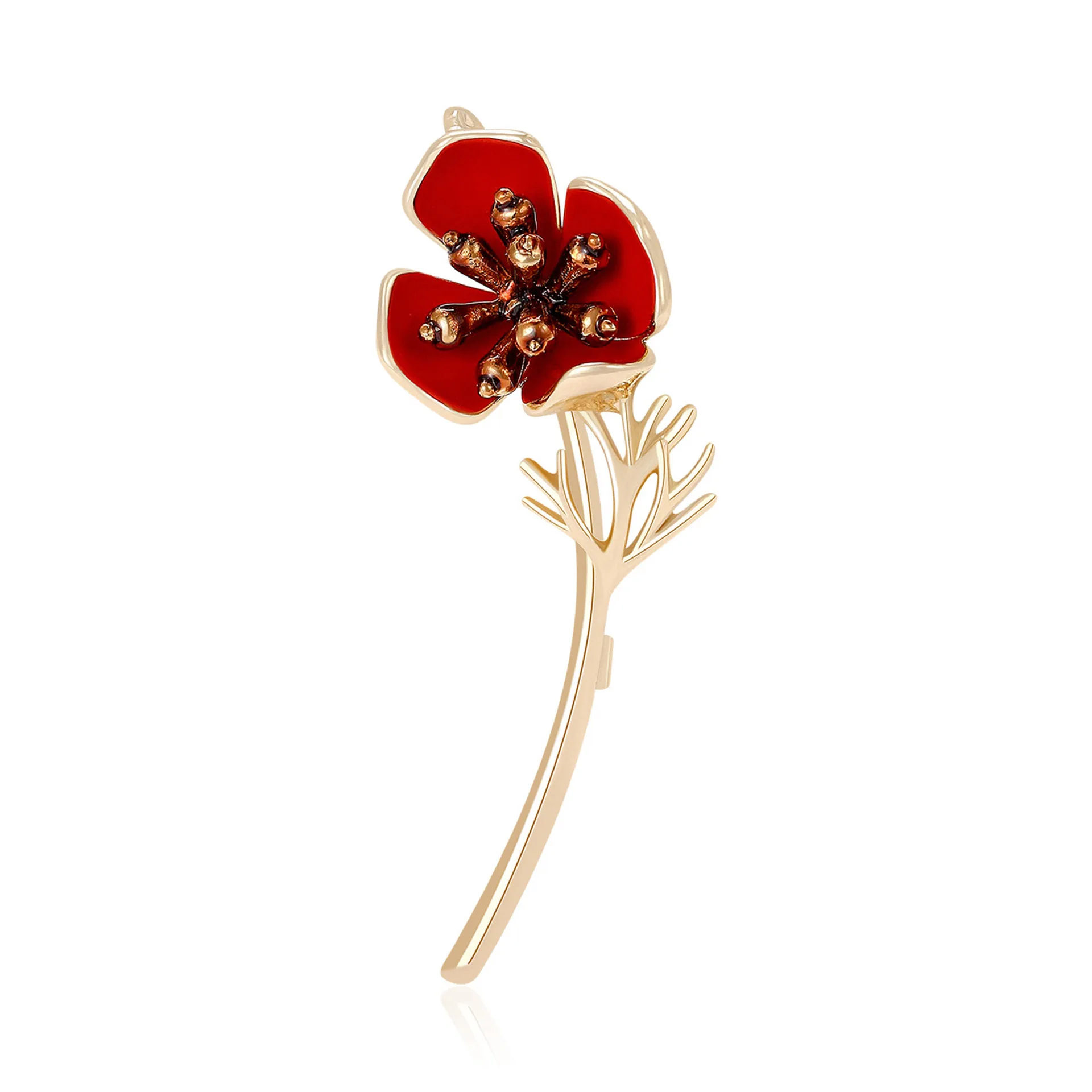 

Fashionable Oil-Dripping Poppy Brooch, Women's Exquisite Suit Carver, Corsage, Office, Party, Friends' Daily Gift Accessories