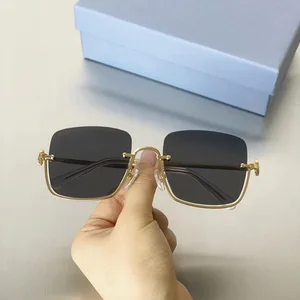 OLAMINS Half Rim Óculos de sol, Óculos Vogue, Nova moda, 2024 6 principais vendas oculos feminino vogue - №5