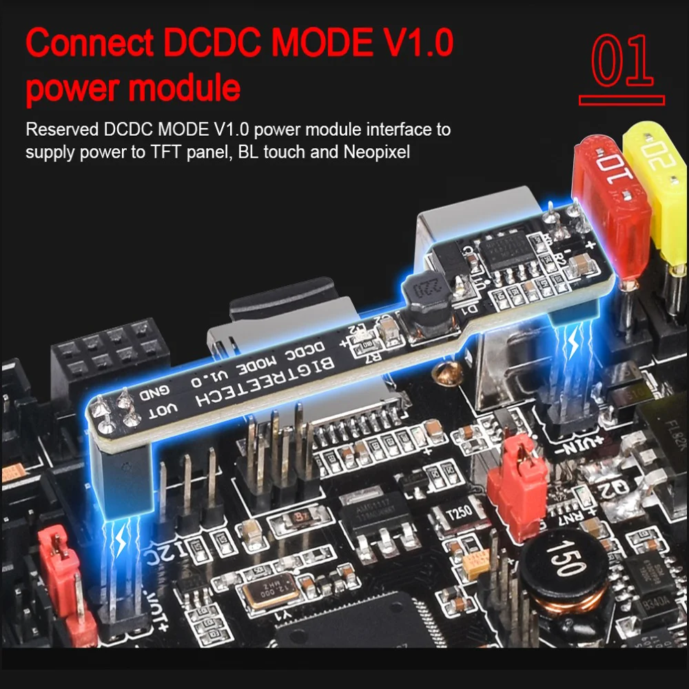 BIGTREETECH DCDC Mode V1.0 Power Module BTT Writer Firmware Flashing Module For BTT SKR V1.4 Turbo WIFI Module 3D Printer Parts